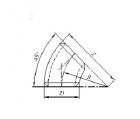 фото Отвод 45° DN 32 42,4x8 type B model 3D (R=48мм) BW EN 10253-2| Поставки из Китая